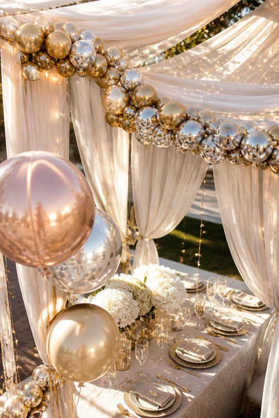 metallic elegance for canopies