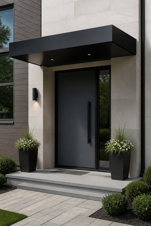 minimalist flat panel canopies