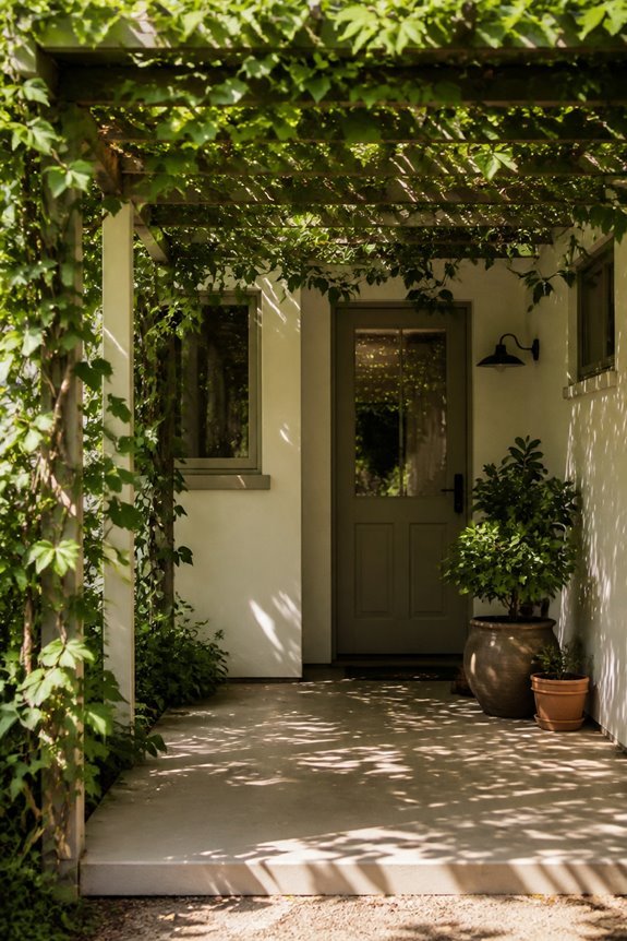 natural shade with vines