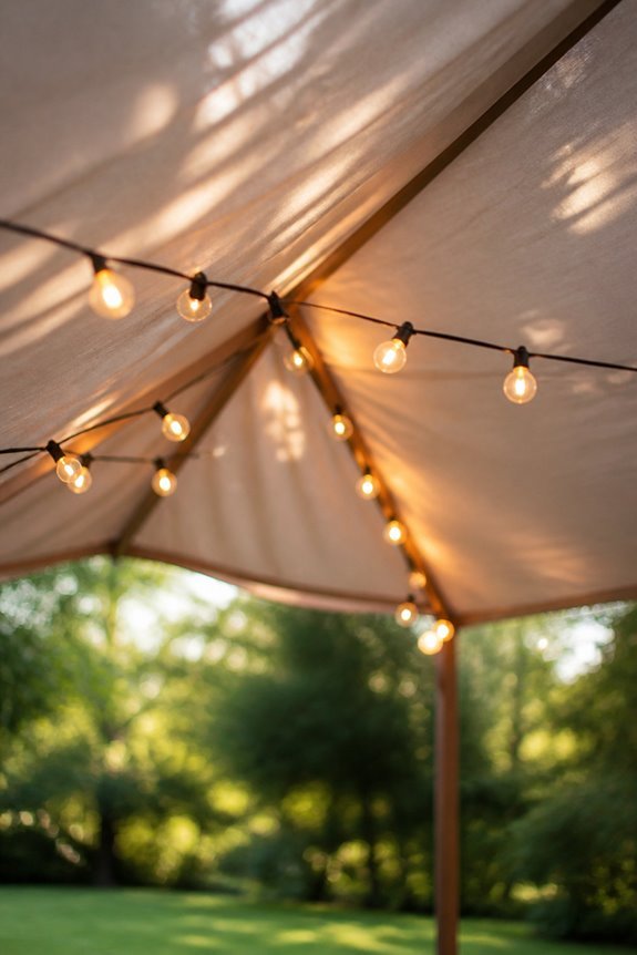 outdoor canopy string lights