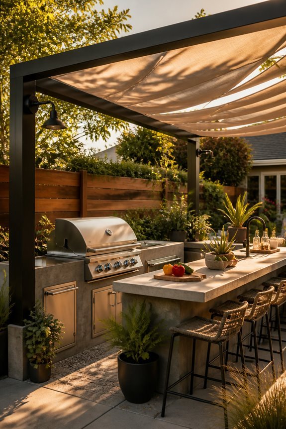 outdoor kitchen shade solutions
