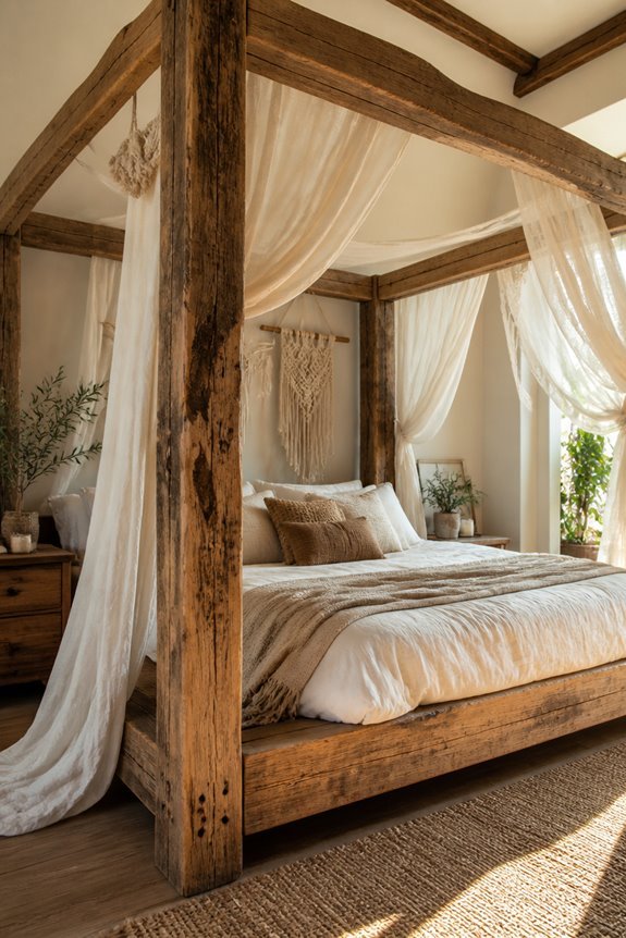 reclaimed wood boho canopy