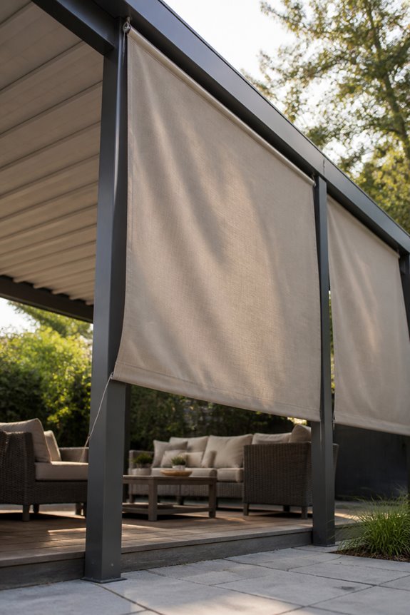 retractable weather protection panels