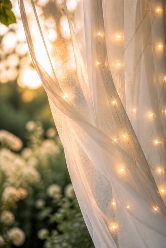 romantic boho lighting setup