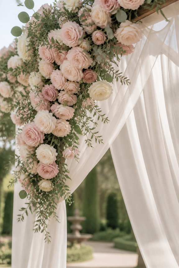 romantic floral wedding canopy