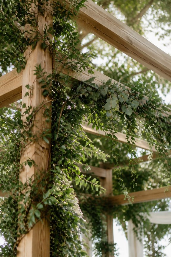 rustic canopy with greenery