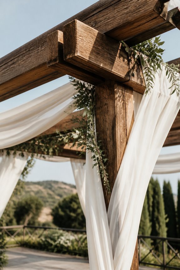 rustic wooden beam canopies