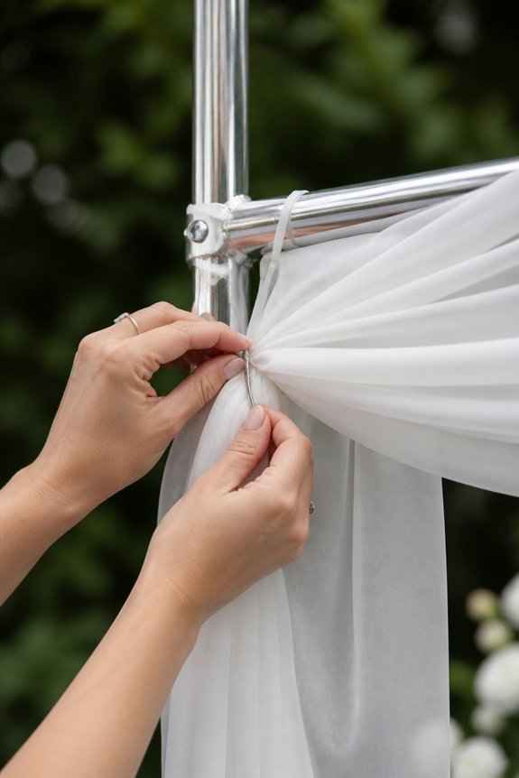 secure fabric to frame