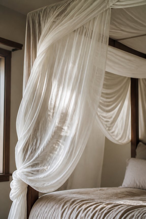 sheer canopies create romance