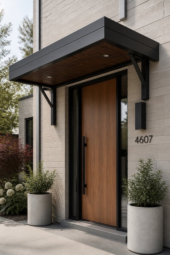 sleek durable metal awnings