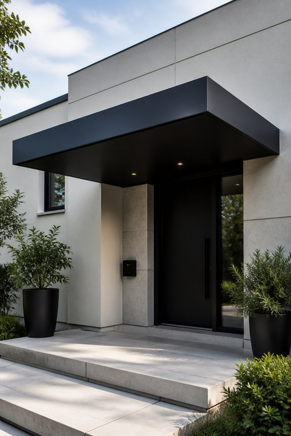 sleek minimalist flat canopies