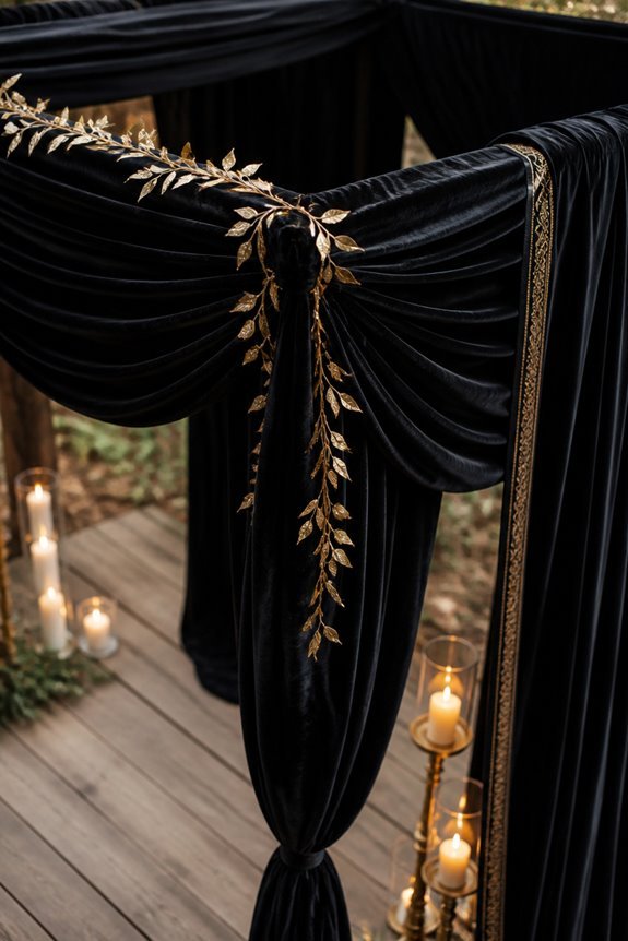 sophisticated black and gold