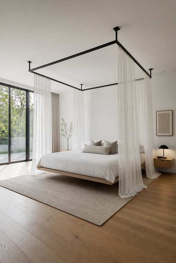 suspended minimalist canopy design