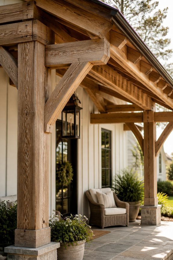 timeless wooden porch canopies