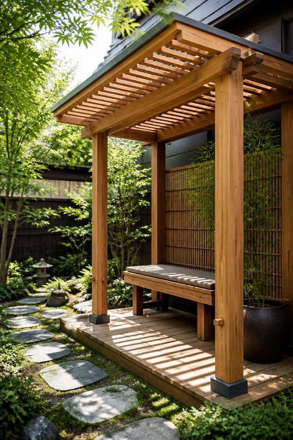 traditional japanese wooden canopies