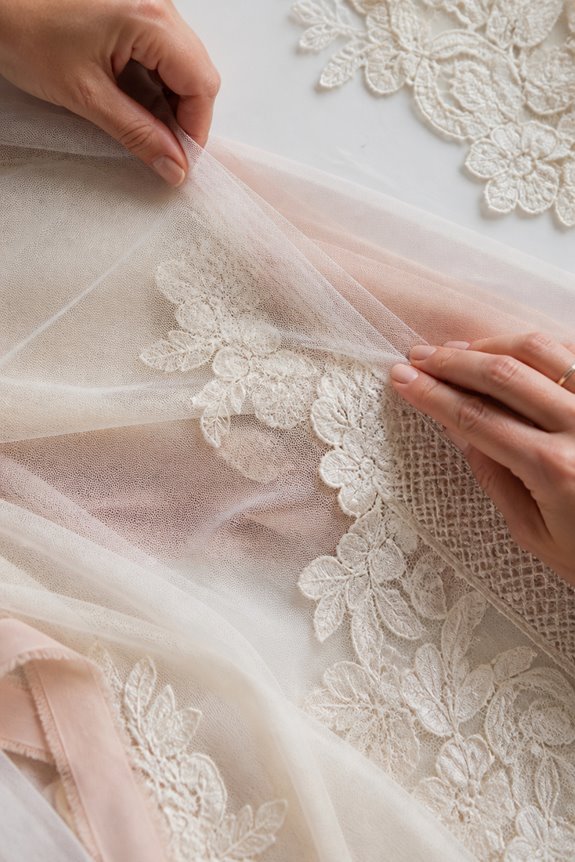 tulle and lace layering