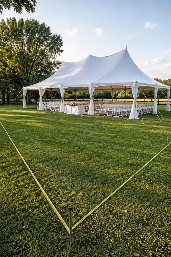 wedding canopy space requirements
