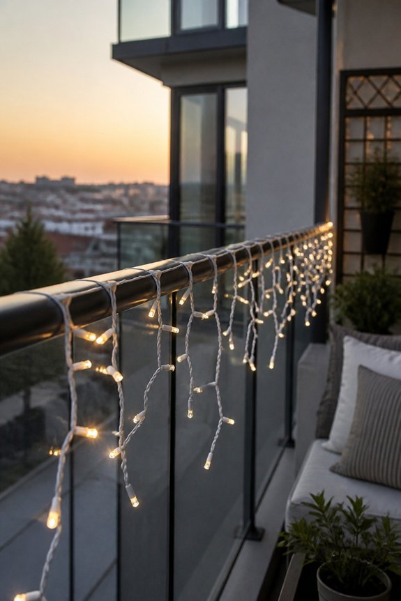 battery icicle lights installation