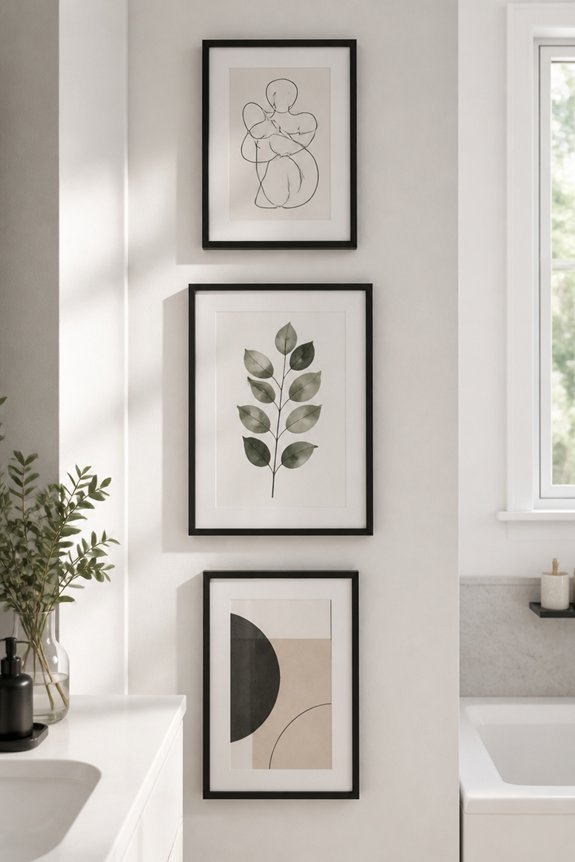 black framed rental artwork
