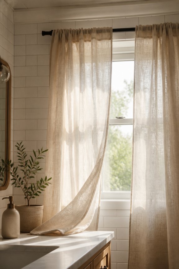 boho bathroom curtain options