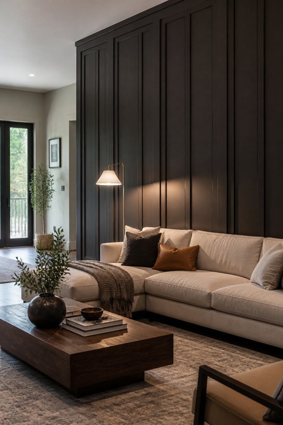 bold full height wall paneling