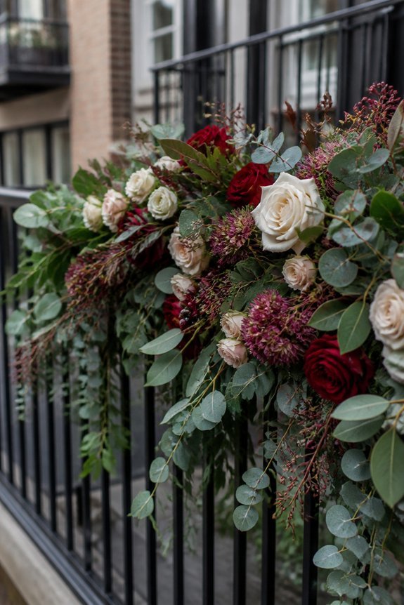cascading holiday berry display