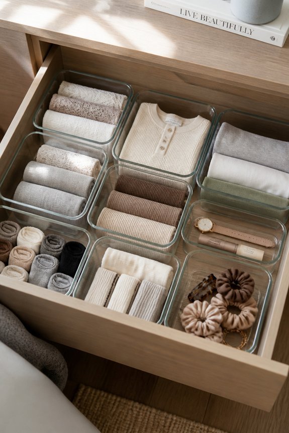 clear containers enhance organization