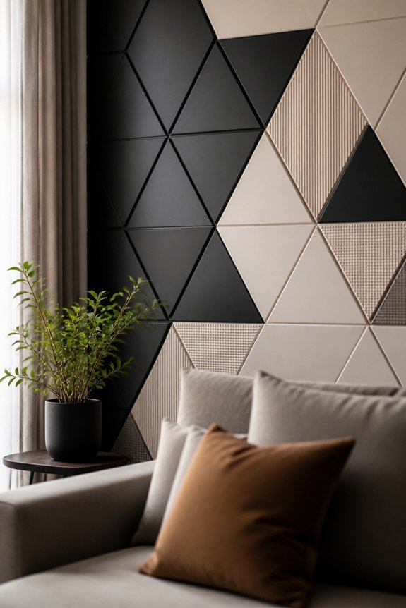 contemporary geometric wall panels