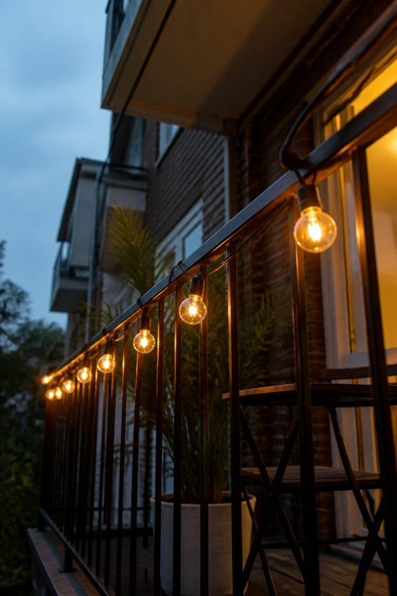 cozy patio string lights