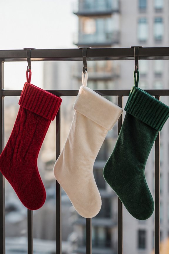 decorative balcony stocking display