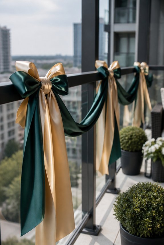 elegant balcony ribbon accents
