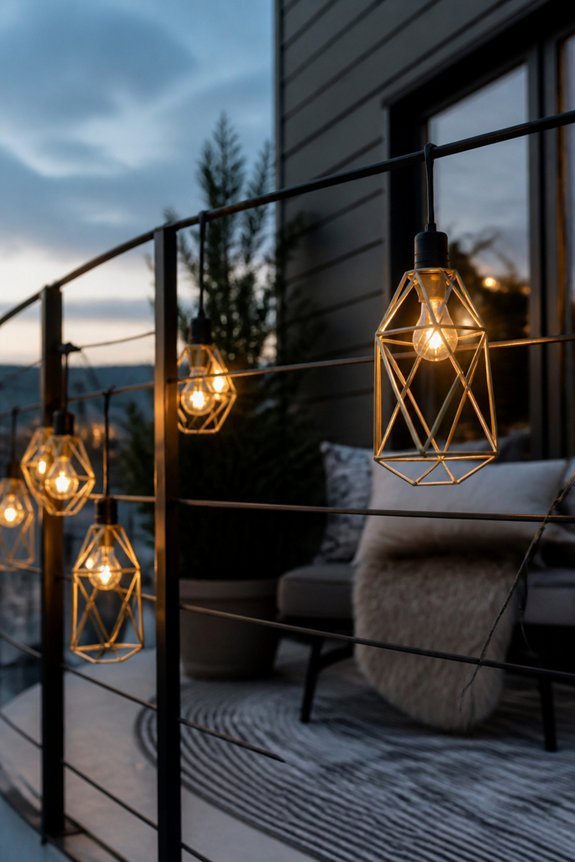 elegant geometric lantern lights
