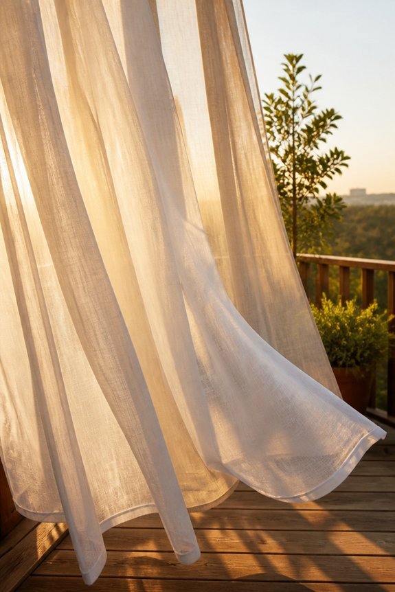 gentle flowing curtain movement