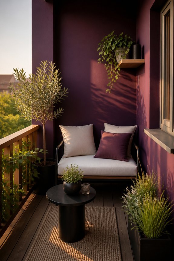 jewel tones for small balconies