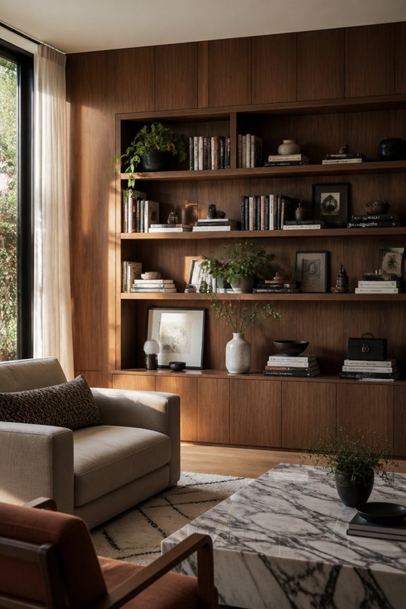 paneling with integrated shelves
