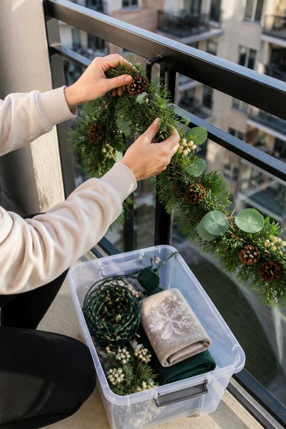 renter friendly holiday decoration storage
