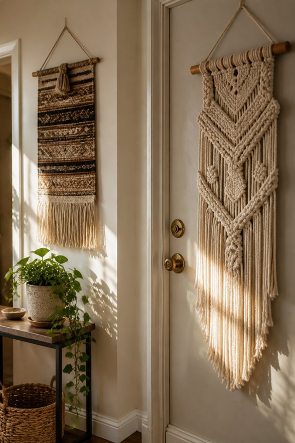 renter friendly textile wall decor