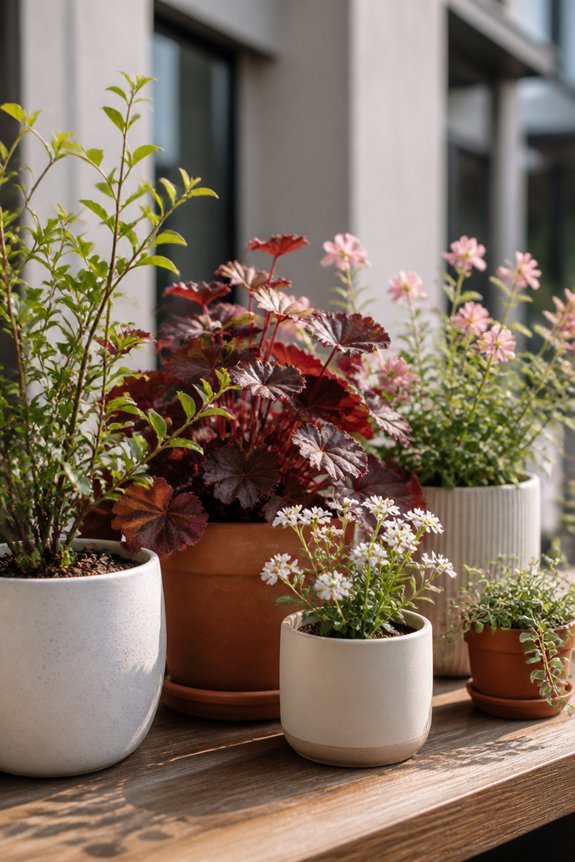 seasonal flower container arrangements