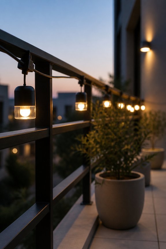 sleek minimalist string lights