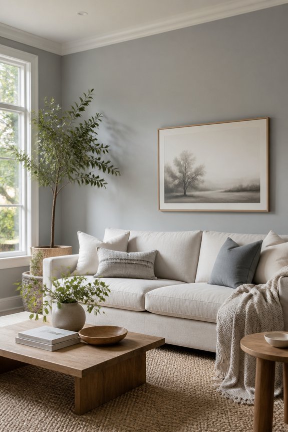 soft adaptable greige blue elegance