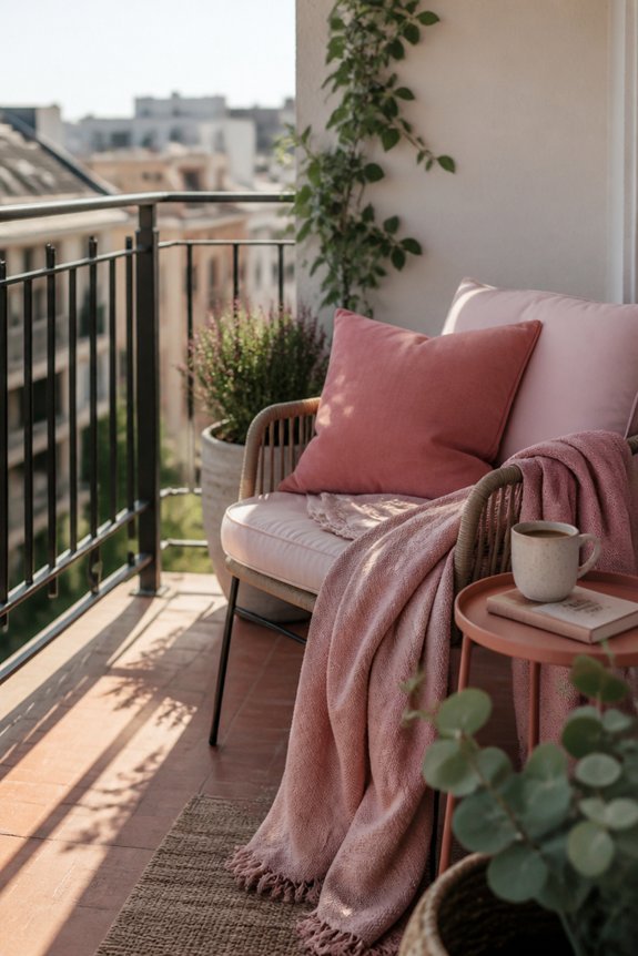 soft pink balcony elegance