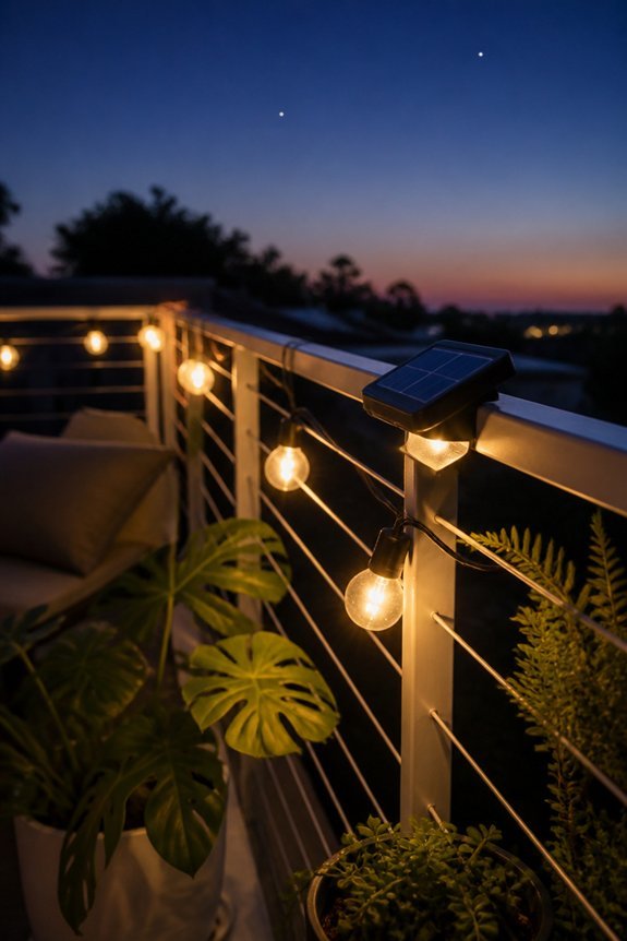 solar powered balcony lighting solution