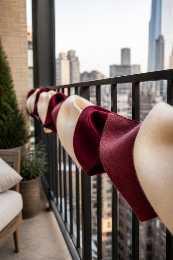textured felt fabric garlands