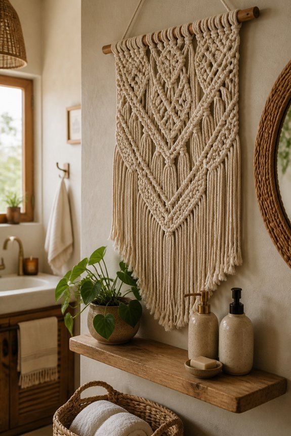 textured macram wall decor