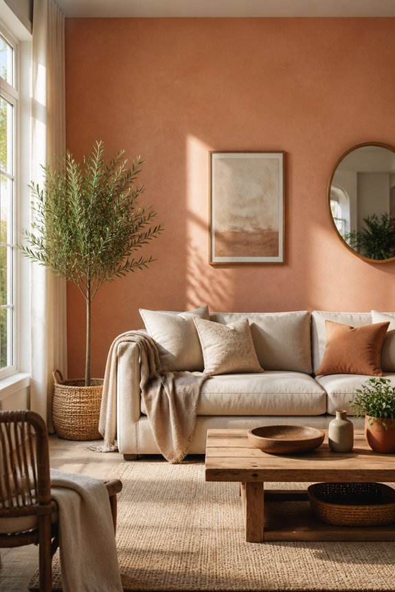 warm inviting soft peach