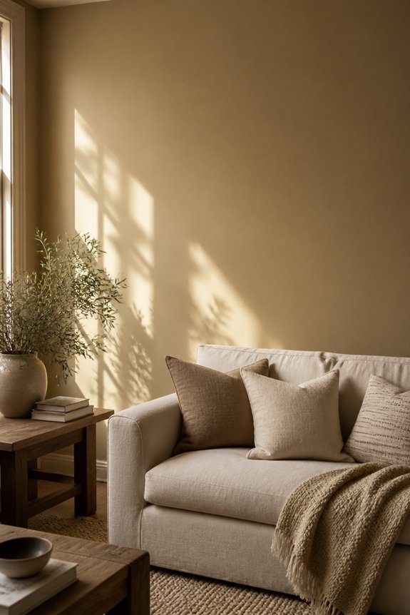 warm khaki creates inviting spaces