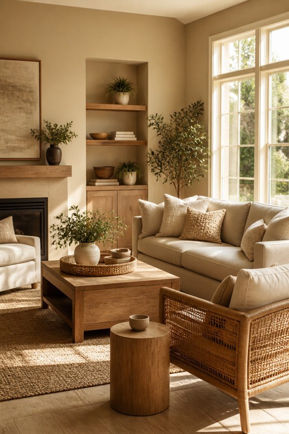 warm sand tones interior design