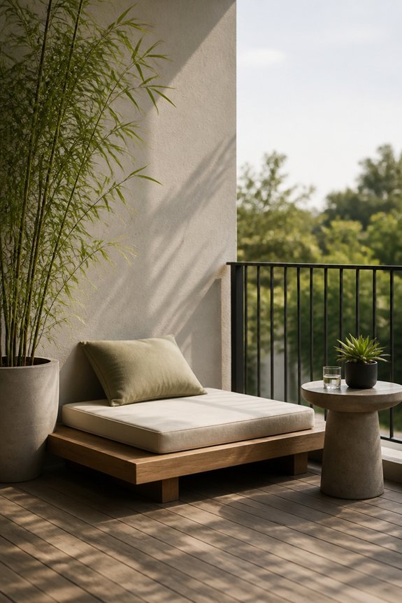 zen balcony minimalist design