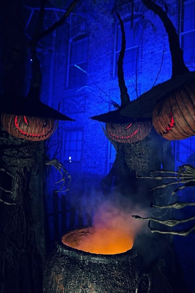 Build a Glowing Pumpkin Monster Scene