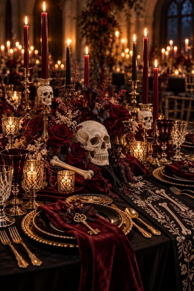 Elegant Skull and Bone Accents